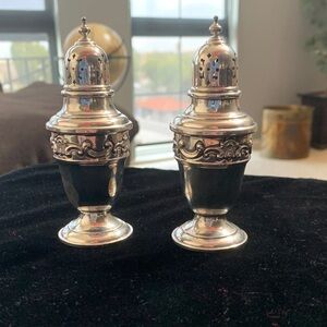 Ornate Gotham Sterling Silver Salt and Pepper Shaker Set